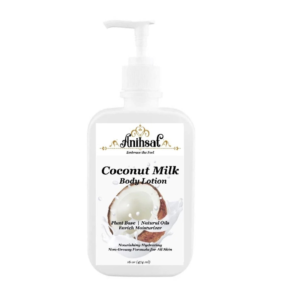 spredning aritmetik Forbigående Anihsat Coconut Milk Body Lotion - 16 fl oz - natural oils non-greasy –  Anihsat Skincare