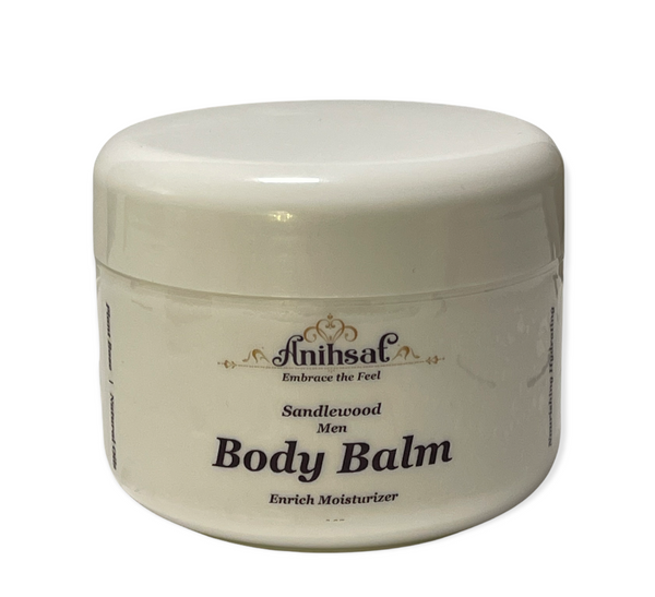 Anihsat Body Balm - Men -  Natural Oils, High Intensity 24 Healing Moisturizer Body Balm